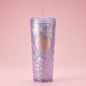 NWT Starbucks Purple Holographic Diamond Tumbler